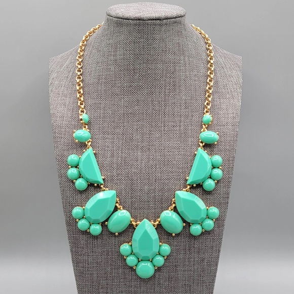 Kate Spade Green Color Day‎ Tripper Stone Bib Statement Necklace